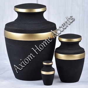 Engraved Brass Urn With Polished Finish Durable <b>Memorial</b> Ashes Container With Secure Lid by Axiom Home Accents - Product Image 6