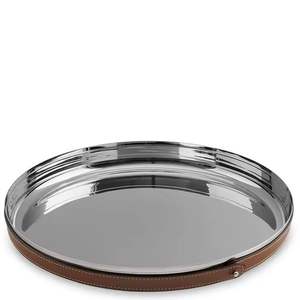 Plateau cadeau artisanal tendance en métal tressé, design zen asiatique, pour présentation de Noël - Product Image 1