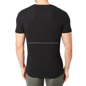 Camiseta personalizada de bambú de alta calidad para hombre, camiseta gráfica de bambú con serigrafía, camiseta de LICRA de bambú de talla grande Unisex para hombre - Product Image 3