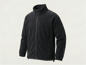 Men's <b>Black</b> <b>Fleece</b> <b>Jacket</b> Full Zip Stand Collar Casual Outerwear Windproof Heated Knitted Polyester Winter Wear Regular Front - Product Image 6