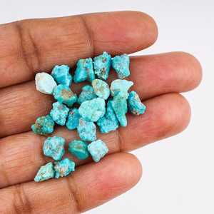 Cristales de Turquesa Azul Ultra, Cristales Crudos de Color Azul Cambiante, Calidad AA+, para Joyería, Piedras Sueltas, 20 Piezas, 6-8MM - Product Image 4