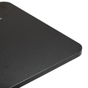 Scrivania per Computer in Truciolato Effetto Legno Nero P2 15MM, Regolabile con 3 USB + 2 Prese AC, Rivestimento in Melamina - Product Image 3