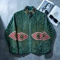 Blouson Bomber en Velours Silkgram Suzani, Col Montant, Manches Longues, Coupe-Vent, Respirant, 100% Coton, Automne, Femme