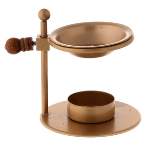 เตาเผาถ่านทองเหลืองปรับระดับความสูงได้ สำหรับไม้กฤษณา ไม้จันทน์หอม ไม้จัสมิน ฤดูใบไม้ผลิ/ฤดูร้อน/ฤดูใบไม้ร่วง งานแฮนด์เมด ดีไซน์พิเศษ กลิ่นหอม - Product Image 1