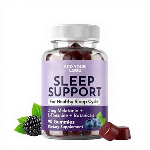 Gomitas para Dormir de Marca Privada con Magnesio y L-Teanina, Suplemento Dietético Vegano, Fabricante, Suministro al por Mayor - Product Image 1