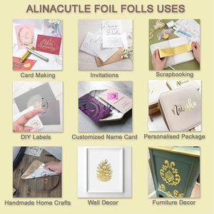 50 Sheets <b>A4</b> Size Reactive Foil Transfer <b>Paper</b> for Laminator & Laser <b>Printer</b> for Handmade Crafts & Artwork - Product Image 2