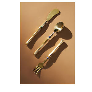 Ensemble de couverts polonais miroir élégant très vendu ensemble de couverts en acier inoxydable doré pour la décoration de table d'intérieur - Product Image 1