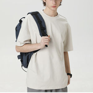 เสื้อยืดผู้ชายทรงเข้ารูป ผ้าคอตตอน 100% หนานุ่ม ป้องกันริ้วรอย แบบถัก  คอกลม ไซส์ใหญ่  รับสกรีนลายด้วยความร้อน - Product Image 1