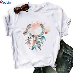 T-shirt pour femmes avec motifs de plumes amusants, imprimé, respirant, style adorable et doux, grande taille, t-shirts pas chers pour femmes - Product Image 2