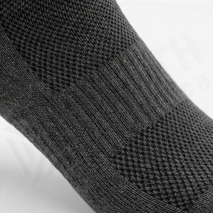 Crew <b>Socks</b> Solid Black Knitted Breathable Polyester Spandex <b>Running</b> Athletic Summer Adult Standard Thickness - Product Image 5