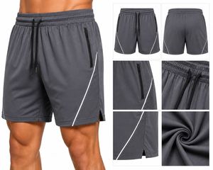 Pantalones Cortos Deportivos Negros para Hombre, de Secado Rápido, con Cordón en la Cintura, Largo Medio, con Bolsillos, Ropa Deportiva - Product Image 5