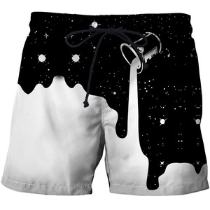 Customized Logo <b>Men's</b> Quick Dry Waterproof Swimming <b>Trunks</b> Shorts 2-in-1 Compression Liner Beach Board Shorts Solid - Product Image 3