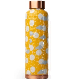 Bouteille d'eau élégante multicolore en cuivre pur avec protection anti-fuite avancée et bienfaits pour la santé ayurvédique et le yoga sans raccords - Product Image 2