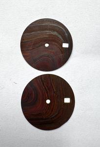 Natural Iron Tiger Eye Stone Watch Dial with <b>Date</b> Window Custom Luxury Gemstone Dial for NH35 NH36 Watch Movement 1mm - Product Image 1