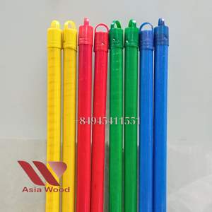 Vietnam manche de balai en bois entreprise PVC enduit couleur eucalyptus manche en bois court long plastique tête pelle à poussière nettoyage à domicile - Product Image 2