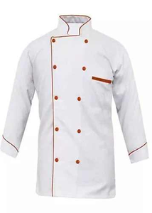 Long Sleeve Double Breasted Restaurant Kitchen <b>Cooking</b> Work Uniform Men's Chef Coat High-Quality Polyester - Product Image 6