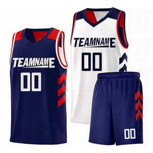Vêtements de sport réversibles pour garçons, maillot de basket-ball personnalisé, respirant, ensemble d'uniformes de basket-ball par sublimation, nom et numéro OEM - Product Image 1