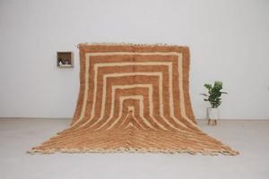 Alfombra Bereber Marroquí de Lana de Nueva Zelanda con Diseño Geométrico Moderno, Anudada a Mano, Decoración para Sala de Estar de Uttar Pradesh, ITHL MR-75 Stain - Product Image 2