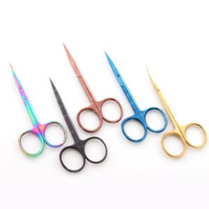 Mini pince à cils personnalisée en acier inoxydable Ciseaux pointus de toutes les couleurs disponibles pour la coupe des cils et des sourcils - Product Image 3