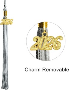 Conjunto de toga, birrete y borla de graduación mate 2026 para secundaria y licenciatura, tipo de tela 100% poliéster - Product Image 6