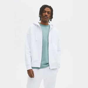 High Quality 2026 New Style Luxury 400gsm Heavyweight 100% Cotton <b>Thick</b> <b>Fleece</b> Custom Wholesale Blank Men Warm Zipper Hoodies - Product Image 2