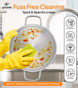 Casserole haut de gamme en acier inoxydable 18/10 avec couvercle en verre élégant et poignées en acier inoxydable durables - Product Image 3