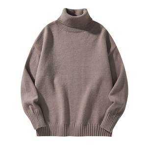 Men's <b>Sweaters</b> Turtleneck Pullover <b>Sweater</b> Knit Drop Shoulder Base Shirt Knitted Shirt Winter Heavyweight Thermal Sweatshirts - Product Image 6