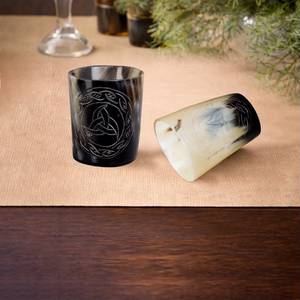 Verre à boire en corne polie de forme naturelle, écologique et de haute qualité, au style rustique, pour les passionnés du Moyen Âge, verres à bière FAIZA CRAFT - Product Image 2