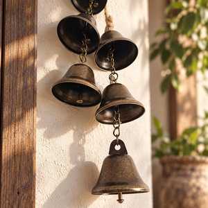 Campana de vaca rústica grande de bajo precio con acabado de latón, último diseño, campana de vaca de metal de alta calidad en venta, campanas de Navidad - Product Image 2