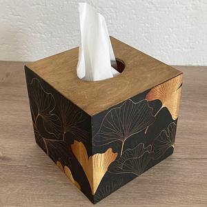 Boîte à mouchoirs en bois imprimée d'inspiration Zen, boîte à mouchoirs en bois apaisante pour la décoration de spa et de bien-être, accessoire de vente en gros - Product Image 4