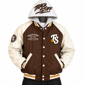 <b>Track</b> Stuff Custom <b>Mens</b> Varsity Letterman <b>Jacket</b> Wool Cotton Stand Collar Custom Embroidered Logo Front Streetwear Winter - Product Image 5