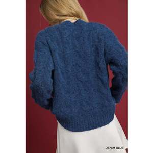 เสื้อกันหนาวผ้ายีนส์สีน้ำเงินสำหรับผู้หญิง umgee - Product Image 5