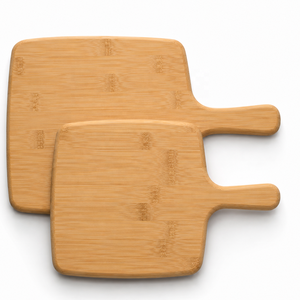Sustainable Laminated Bamboo Square <b>Shelving</b> Board and Chopping Block Set with Handle 2 Boards Dishwasher Safe LAVIHEXCO - Product Image 1