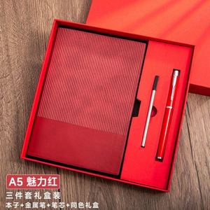 Set de Regalo Personalizable de Cuaderno de Cuero PU Rojo, Termo, Bolígrafo y Botella de Agua, para Promociones Empresariales de Lujo, Venta al Por Mayor - Product Image 4