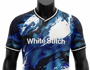 Camiseta de Fútbol Americano Blanca con Cuello en V para Hombre, Estampado por Transferencia de Calor, Transpirable, 100% Poliéster, para Todas las Temporadas, Deportiva para Adultos - Product Image 2