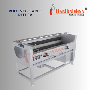 Éplucheuse, nettoyeuse et laveuse industrielle entièrement automatique Harikrishna en acier inoxydable 304 pour manioc, légumes, oignons, gingembre et pommes de terre, 5 CV - Product Image 1
