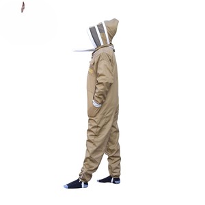 Combinaison d'apiculture kaki avec voile et gants, protection intégrale, coupe standard, anti-coupure, réfléchissante, résistante à la chaleur 300°C, équipement de sécurité pour - Product Image 4