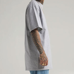 Camiseta Streetwear de 280GSM de alto gramaje con hombros caídos, lisa, para personalizar, precio mayorista de fábrica, camiseta Tri Bled, bajo MOQ - Product Image 3
