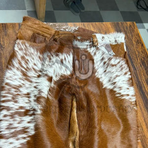 กางเกงหนังวัวแท้คุณภาพพรีเมียมสำหรับผู้ชาย ปี 2026 สีน้ำตาลและสีขาว จาก Unbridleds Industry ดีไซน์โดดเด่นทันสมัย - Product Image 5