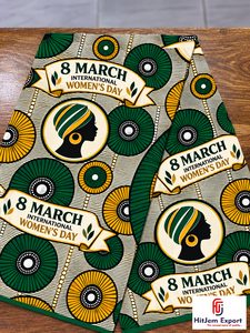 Tela Africana con Estampado de Cera, Textil de Algodón Ankara, Día Internacional de la Mujer 8 de Marzo, Fabricante OEM ODM Personalizado, Proveedor Mayorista - Product Image 1