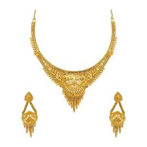 Juego de Collares de Moda Chapados en Oro de 14K, 18K, 24K al por Mayor, Diseño Tradicional, Joyería de Latón con Baño de Oro, Juego de Collares Cortos - Product Image 3
