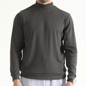 Pull en tricot à col roulé uni pour homme, manches longues, décontracté, pour l'automne - Product Image 1