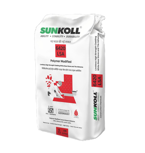 LSA Polymer modified high strength stone and tile <b>adhesive</b> white base cement bonding solution durable cladding material - Product Image 1