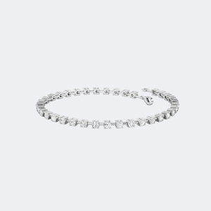 2.35CTW Round Bar-<b>Set</b> Diamond Line Bracelet - Product Image 4