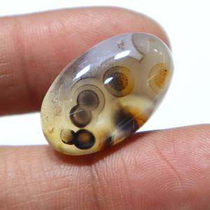 พลอยอาเกตธรรมชาติทรงคาโบชอง ลายเส้นสวยงาม แบบเรียบ สำหรับทำเครื่องประดับ ขายส่งจากผู้ผลิต - Product Image 1