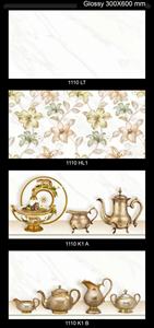 Azulejos de Porcelana Cerámica Vistaar para Interiores, Acabado Rústico Vintage Brillante, Diseño Floral, 300x600mm, Resistentes al Ácido - Product Image 2