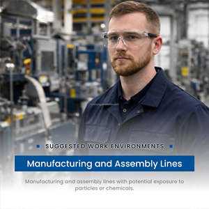 ANSI Z87+ Certified side shield light weight safety <b>glasses</b> for construction sites use - Product Image 6