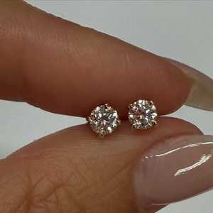Diamond <b>Stud</b> <b>Earrings</b> 14K 18K Solid Gold Brilliant Cut Lab Grown 0.53ct IGI Certified Prong <b>Set</b> Small Classic Everyday Wear - Product Image 6