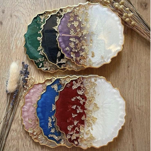 Posavasos de Resina Epoxi para Café y Té, Personalizables en Tamaño y Color, Posavasos de Resina Epoxi de Alta Calidad con Diseño de Nogal - Product Image 4