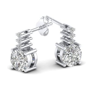 Pendientes de tuerca con cierre de rosca de plata de ley 925 y moissanita REYES, precio de fábrica, para mujer, joyería fina geométrica clásica - Product Image 5